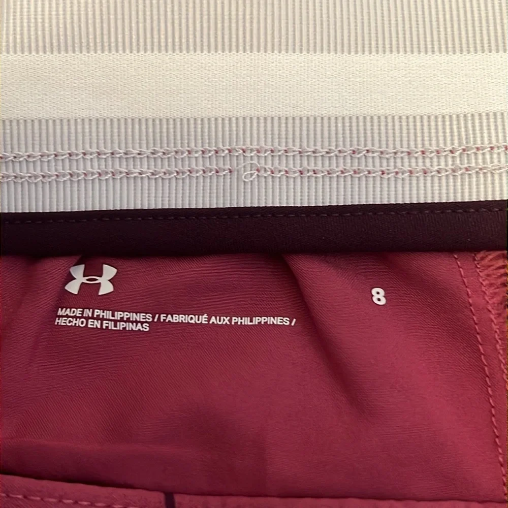 Under Armour Women’s Pink Quartz 9” Golf Shorts Size 8 NWOT